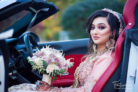 Pakistani Bride in a supercar